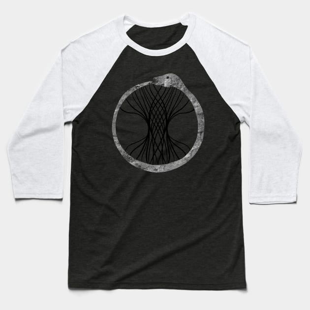 Yggdrasil with serpent Baseball T-Shirt by Kcinnik